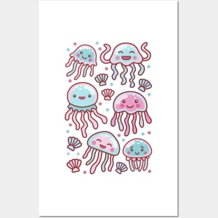 Cotton Candy Jellyfishes #4 Posters and Art